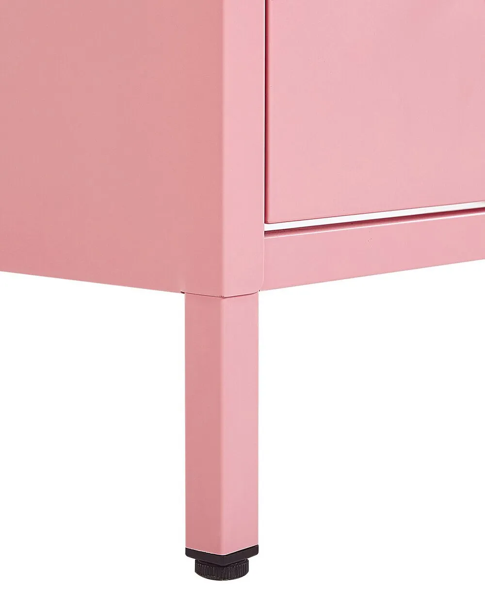 2 Drawer Bedside Table MALAVI Metal Pink