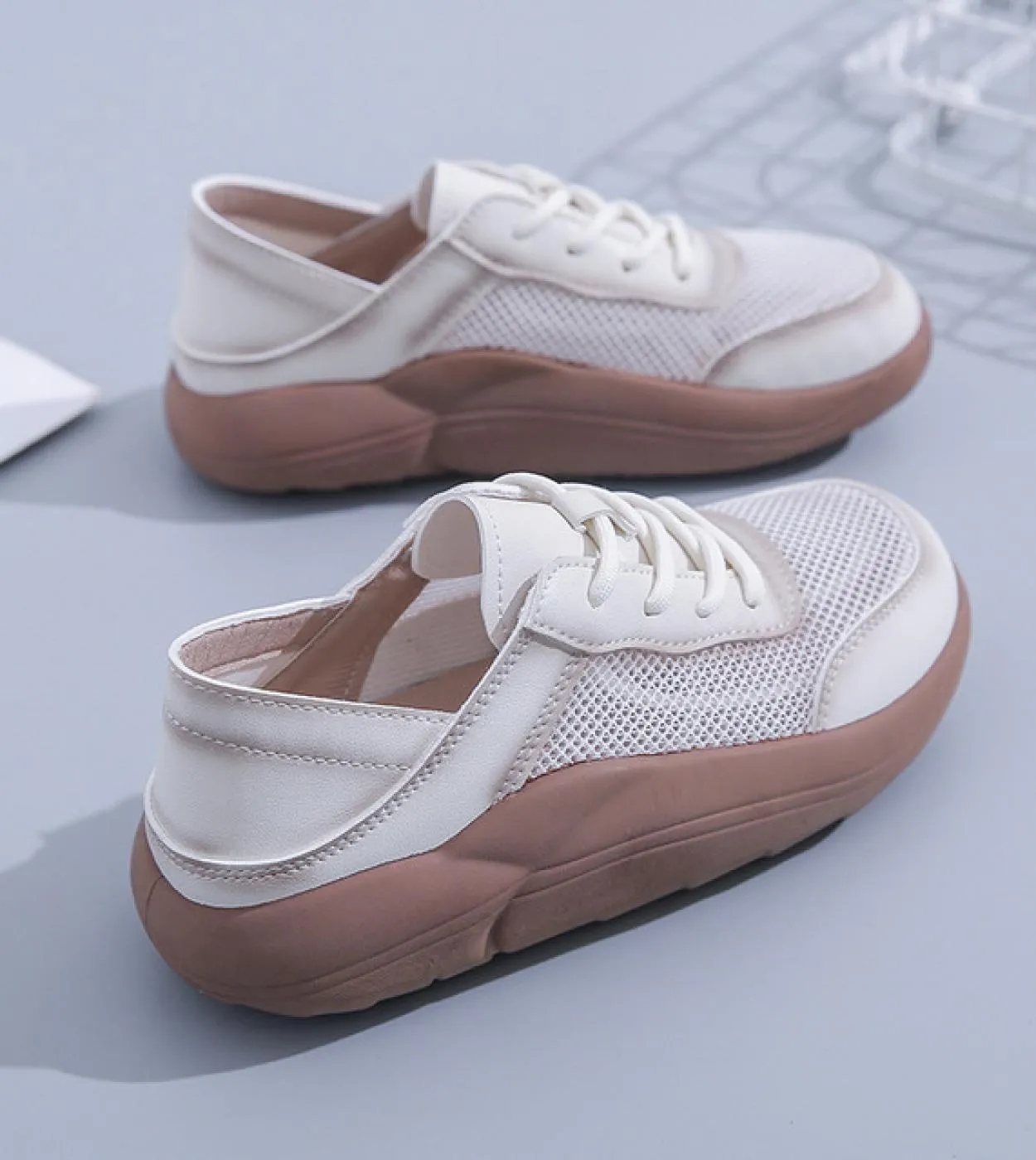 2022 estate nuove scarpe da ginnastica in mesh traspirante moda scarpe vulcanizzate con plateau casual donna Zapatillas Mujer