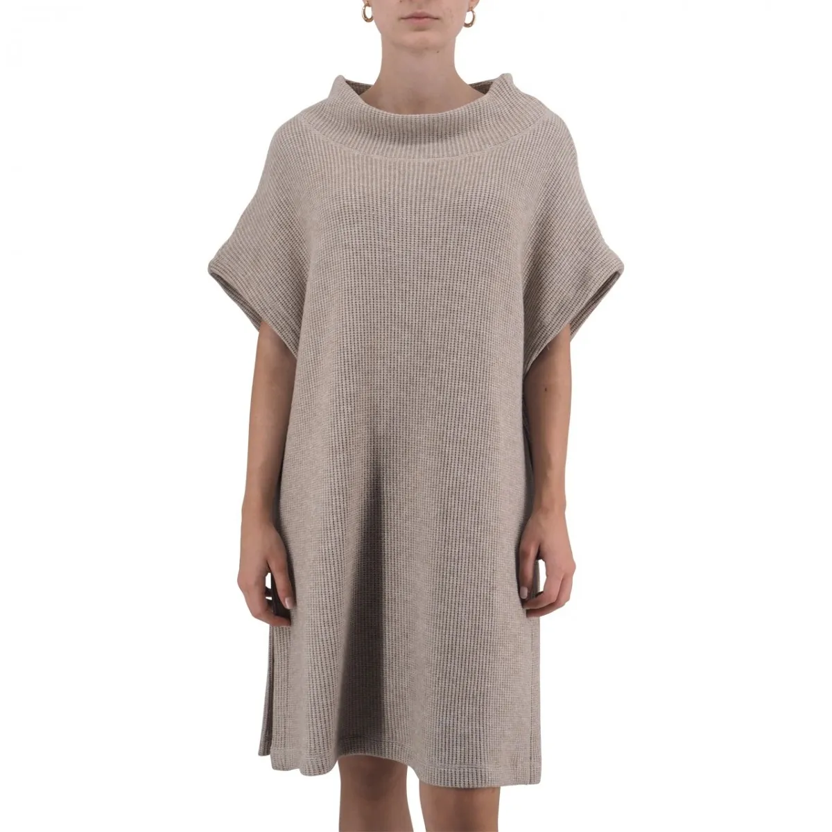Abito In Maglia Con Collo E Spacchi