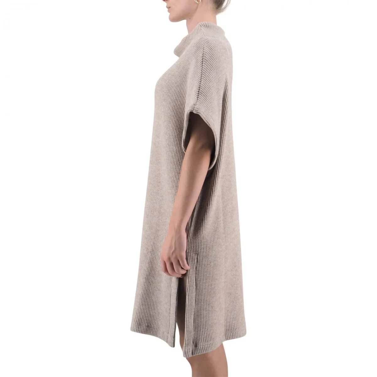 Abito In Maglia Con Collo E Spacchi