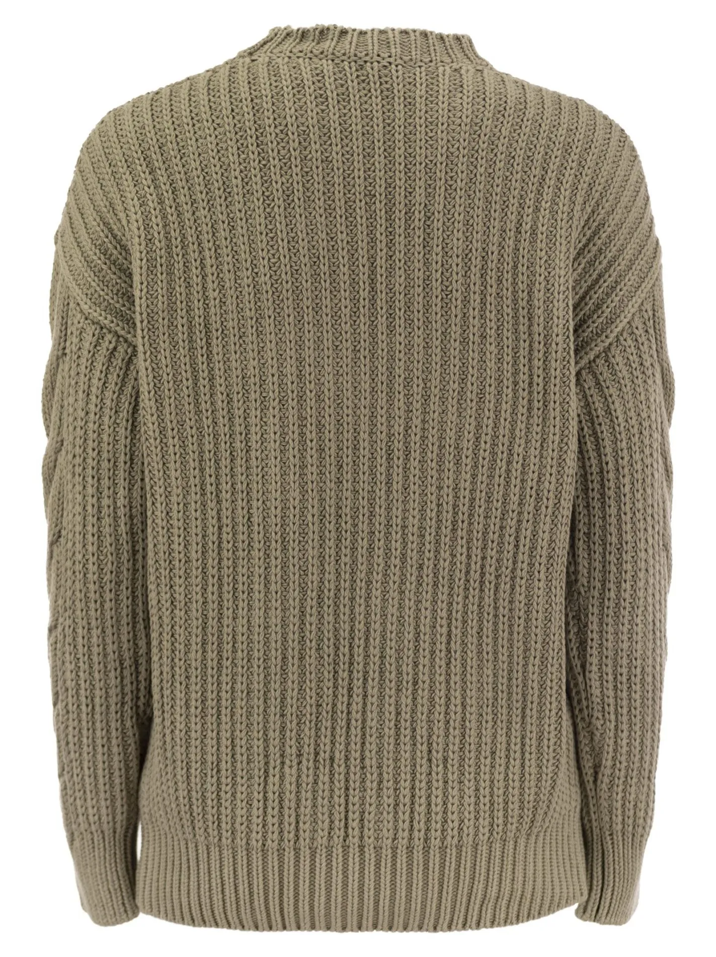 ACCIAIO1234 – Pullover over in cotone a coste