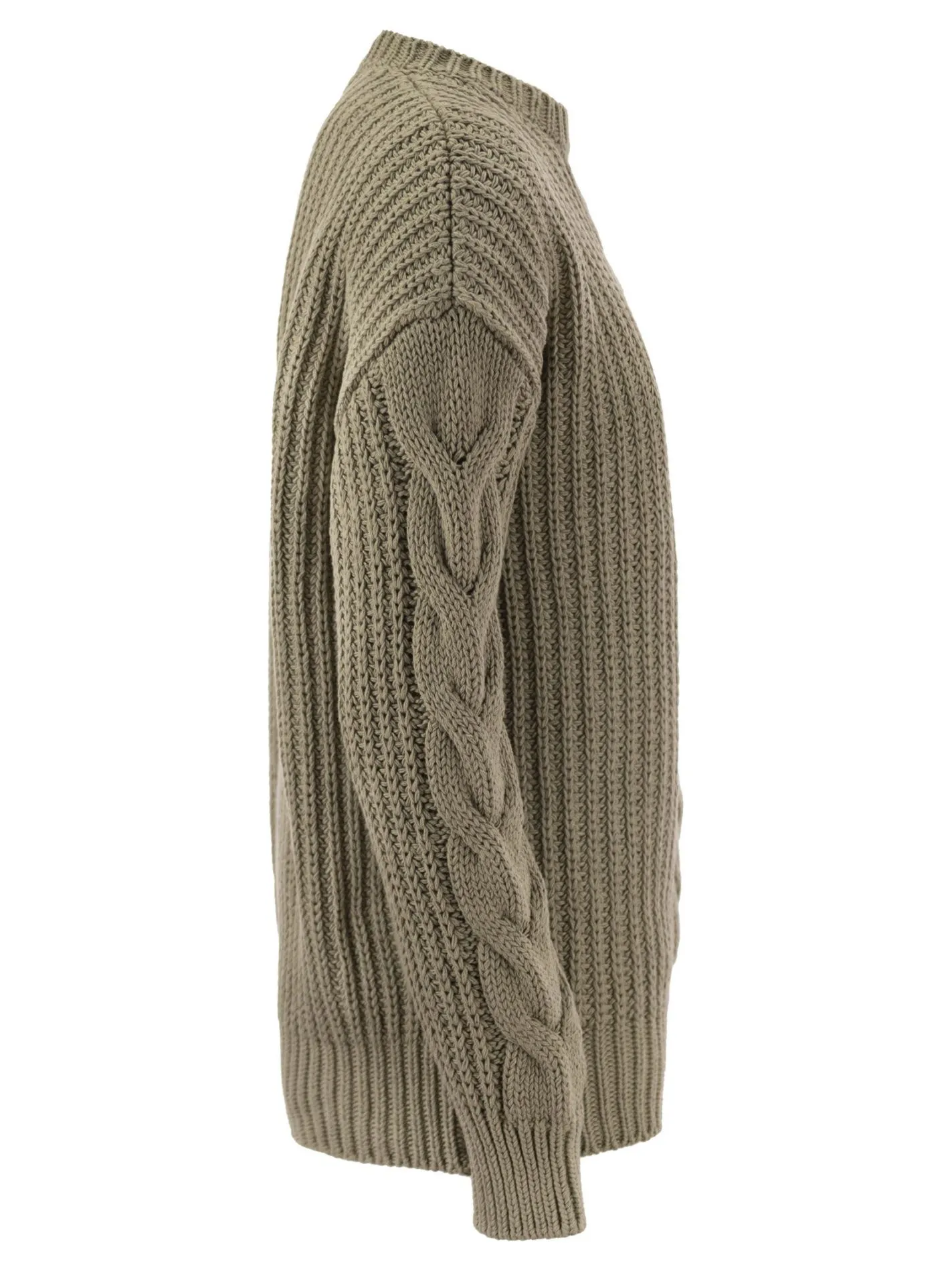 ACCIAIO1234 – Pullover over in cotone a coste