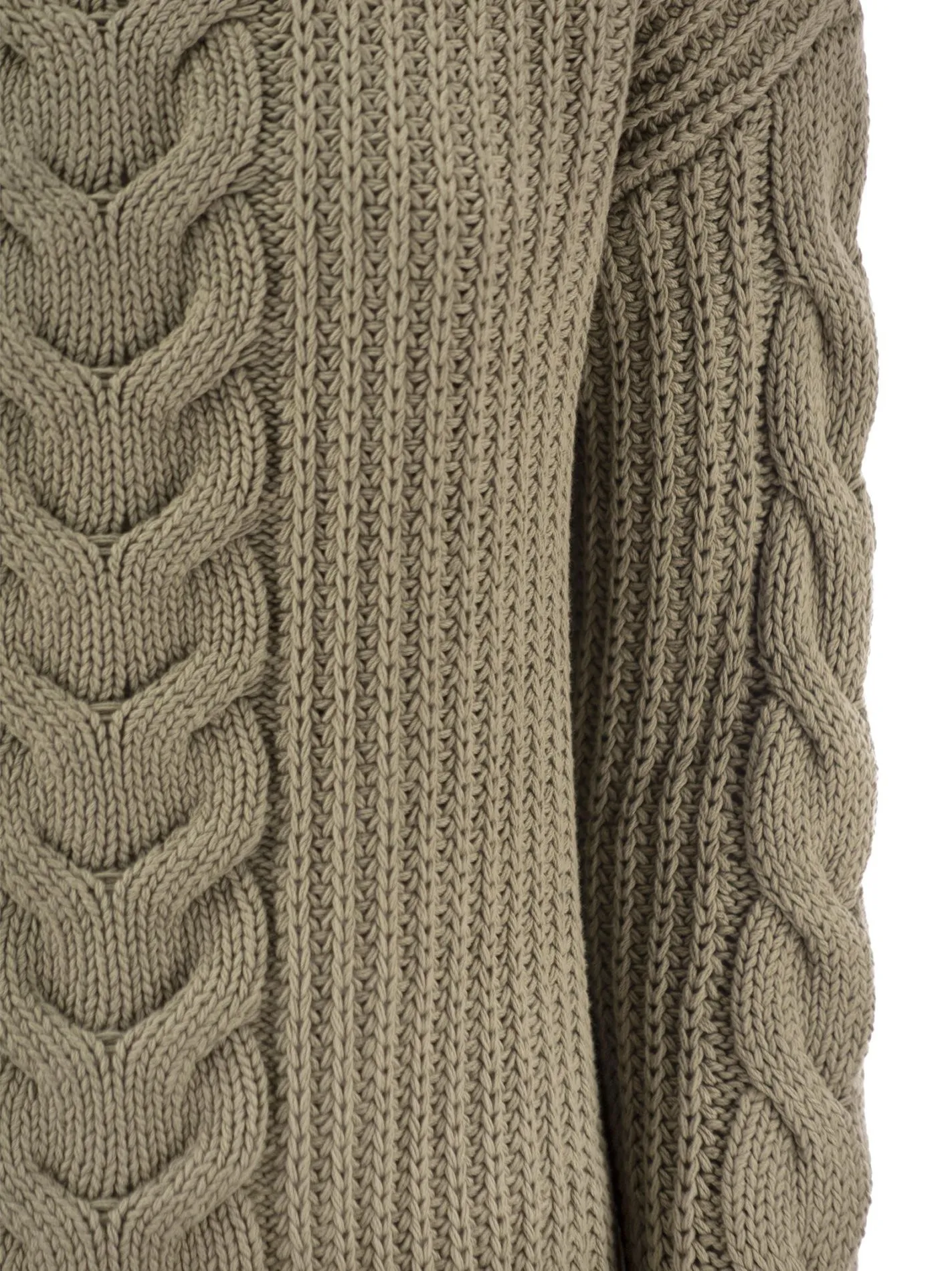 ACCIAIO1234 – Pullover over in cotone a coste