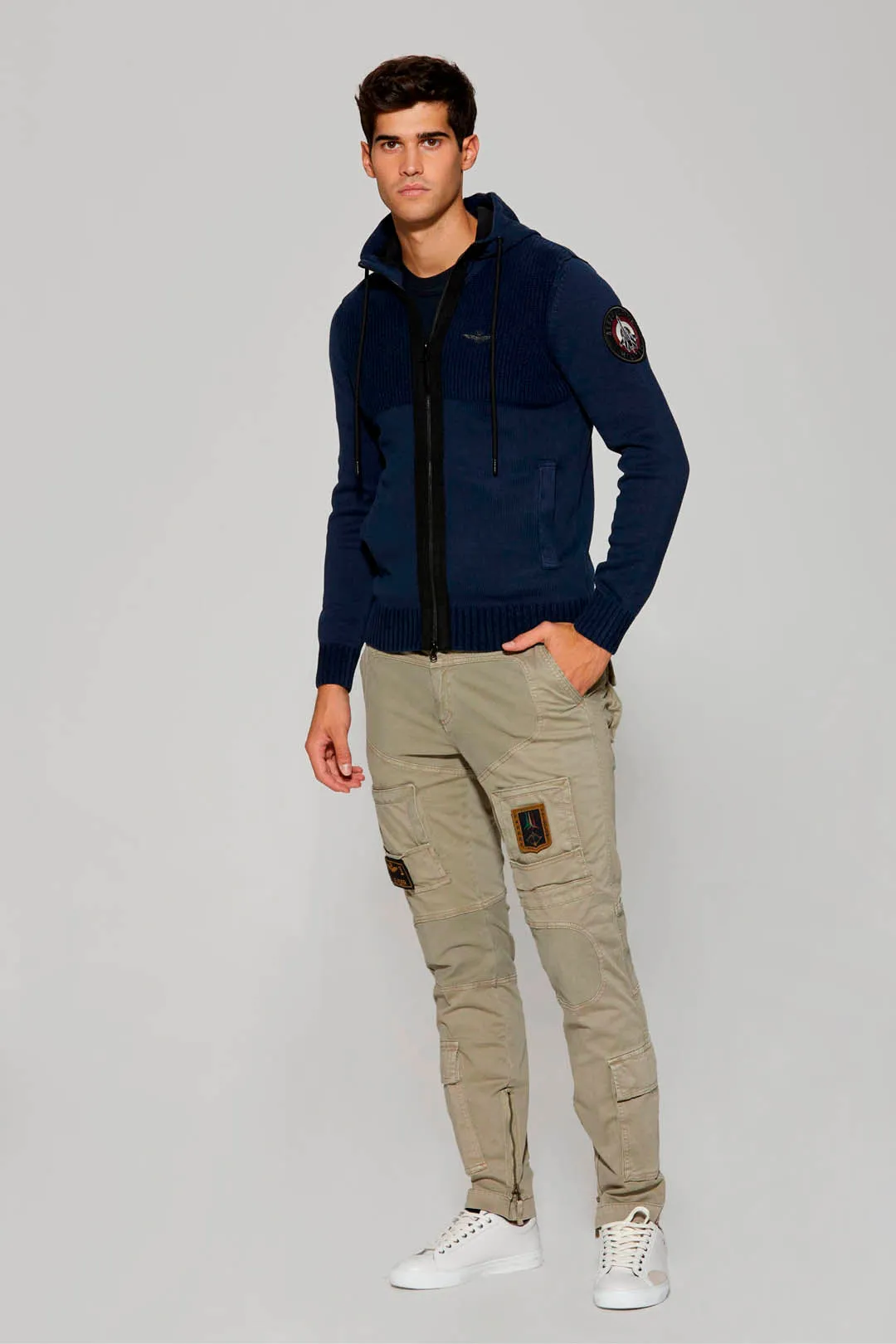 Aeronautica Militare Full Zip Shirt / Blue