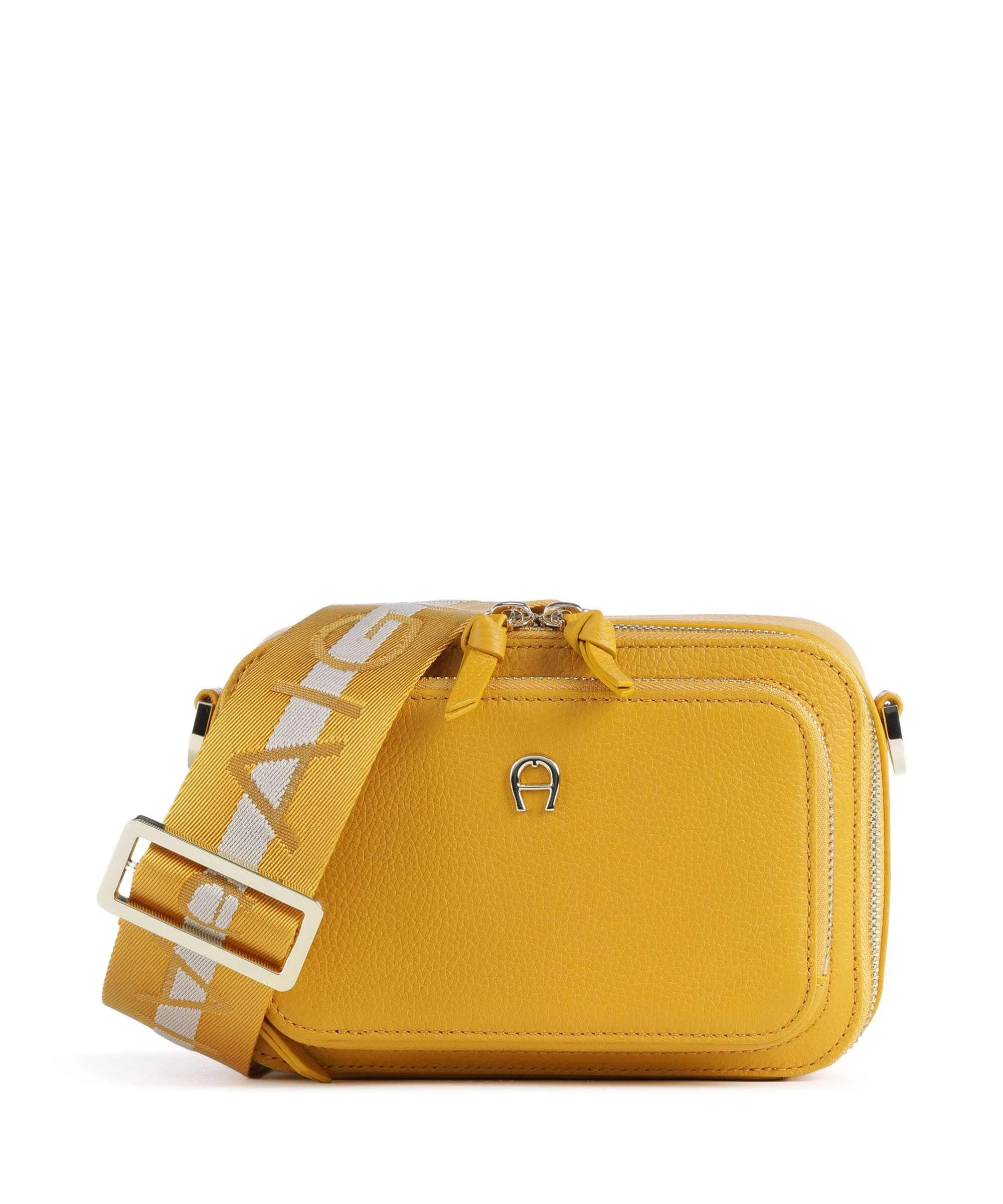  Aigner Zita S Borsa a tracolla pelle di vacchetta grana giallo senape  