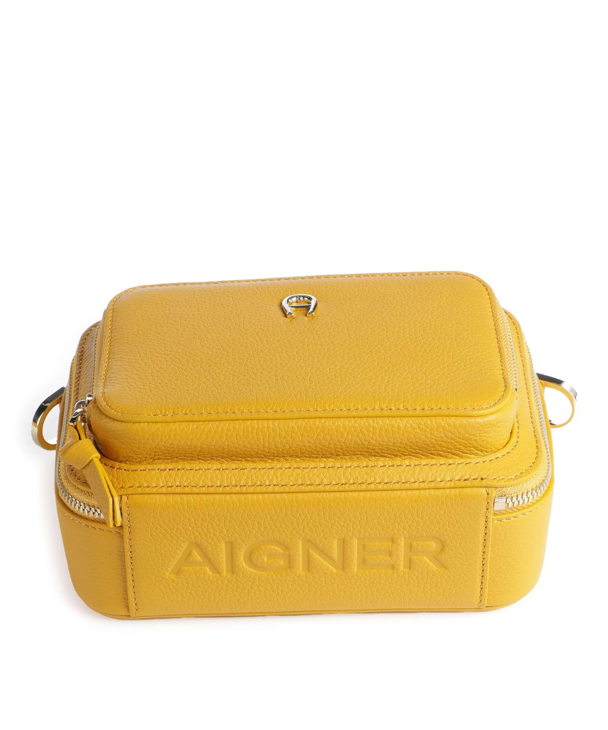  Aigner Zita S Borsa a tracolla pelle di vacchetta grana giallo senape  