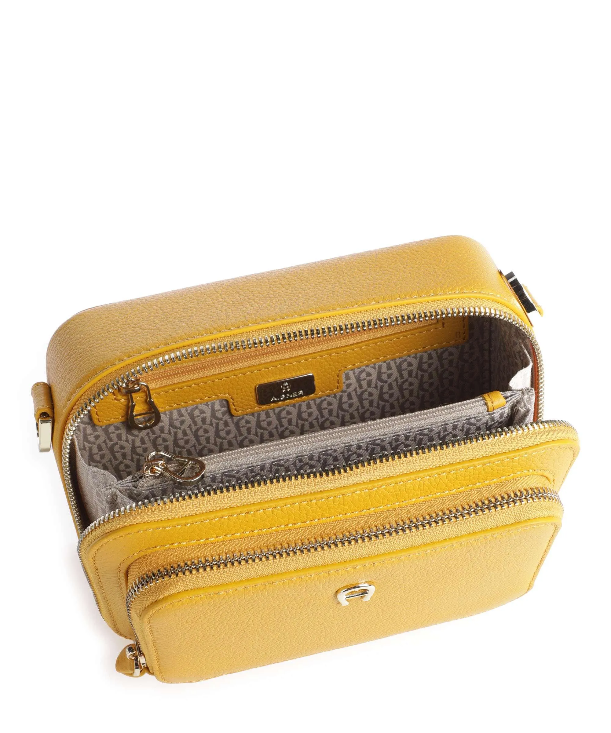  Aigner Zita S Borsa a tracolla pelle di vacchetta grana giallo senape  