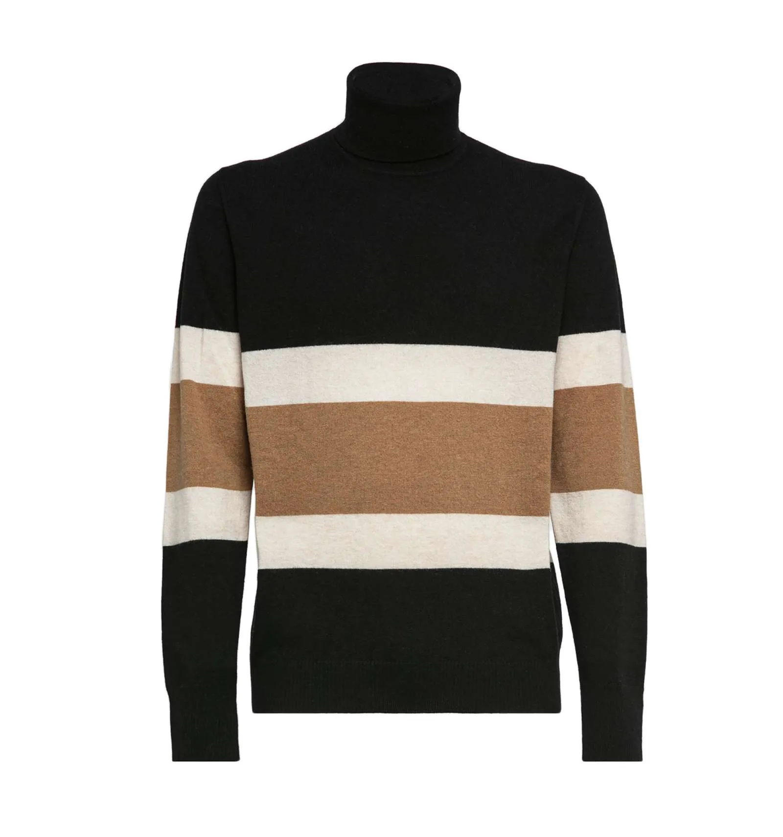 ALPHA uomo maglia pullover dolcevita fantasia AU-5245G 2101 NERO