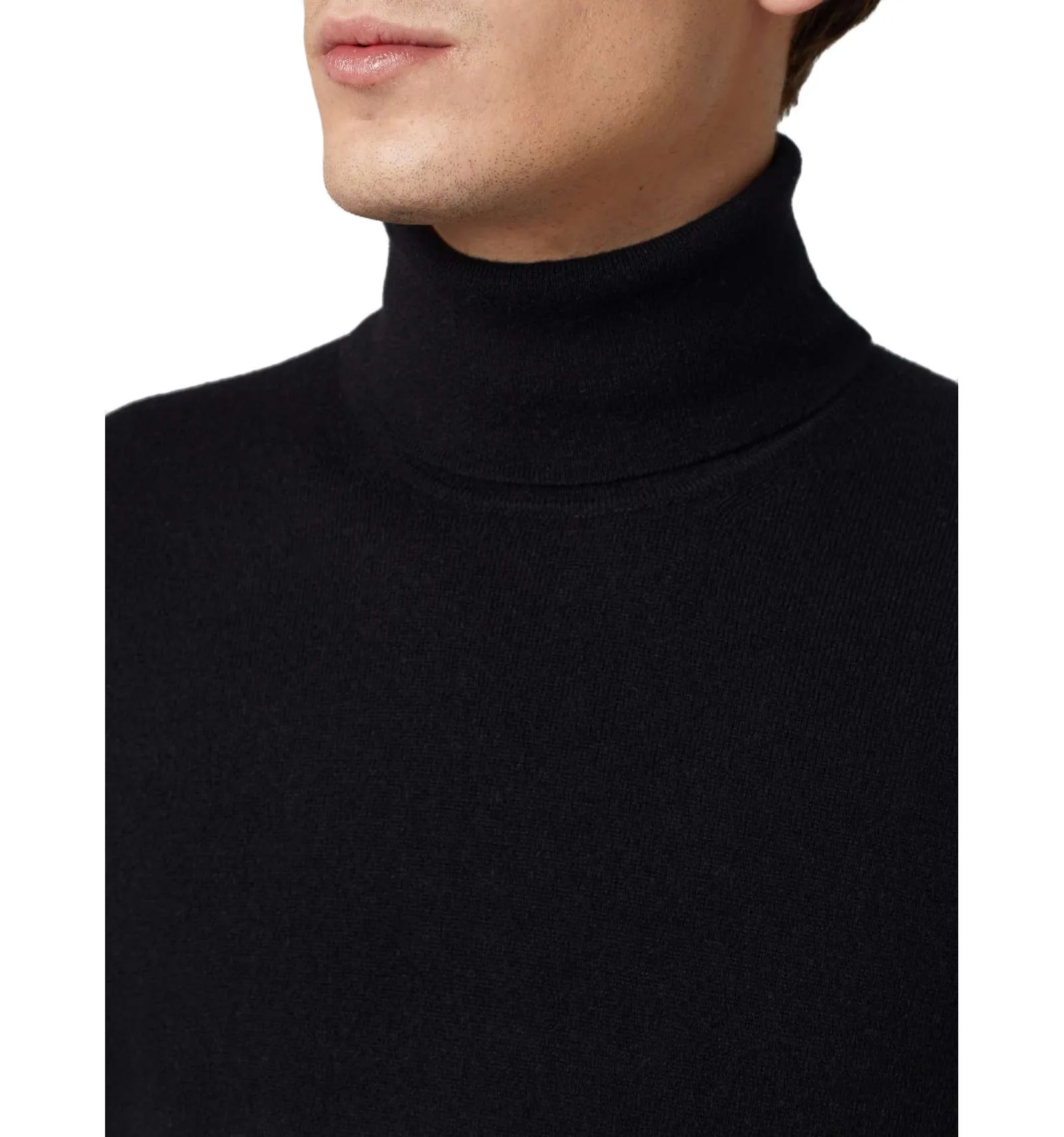 ALPHA uomo maglia pullover dolcevita fantasia AU-5245G 2101 NERO