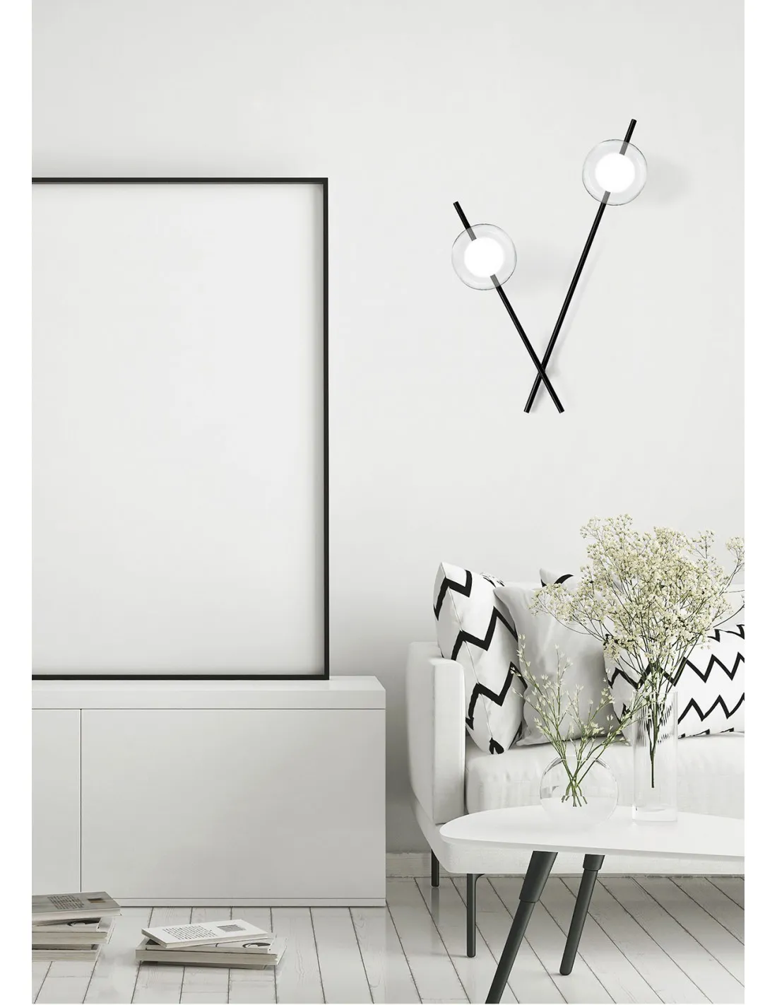 Applique Plafoniera Regolabile Sfere Trasparenti Mikado 2xG9 Miloox