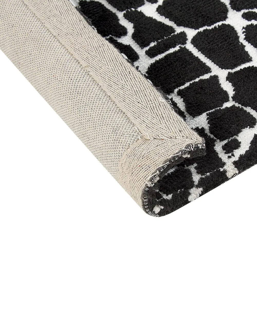 Area Rug 200 x 300 cm Black and White PUNGE