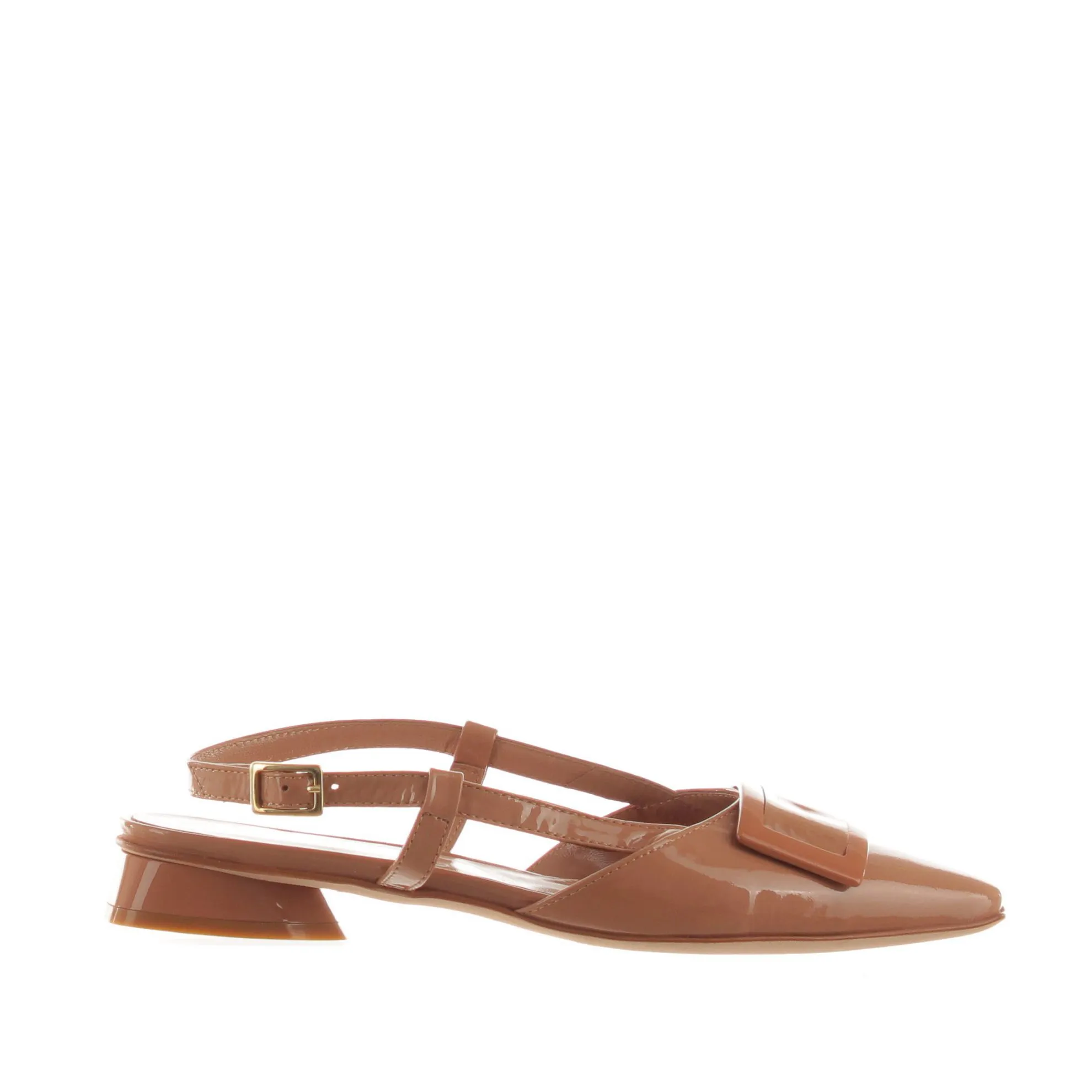 Ballerina slingback in vernice