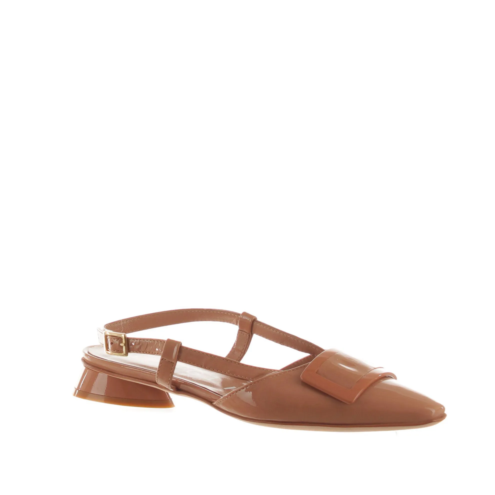 Ballerina slingback in vernice