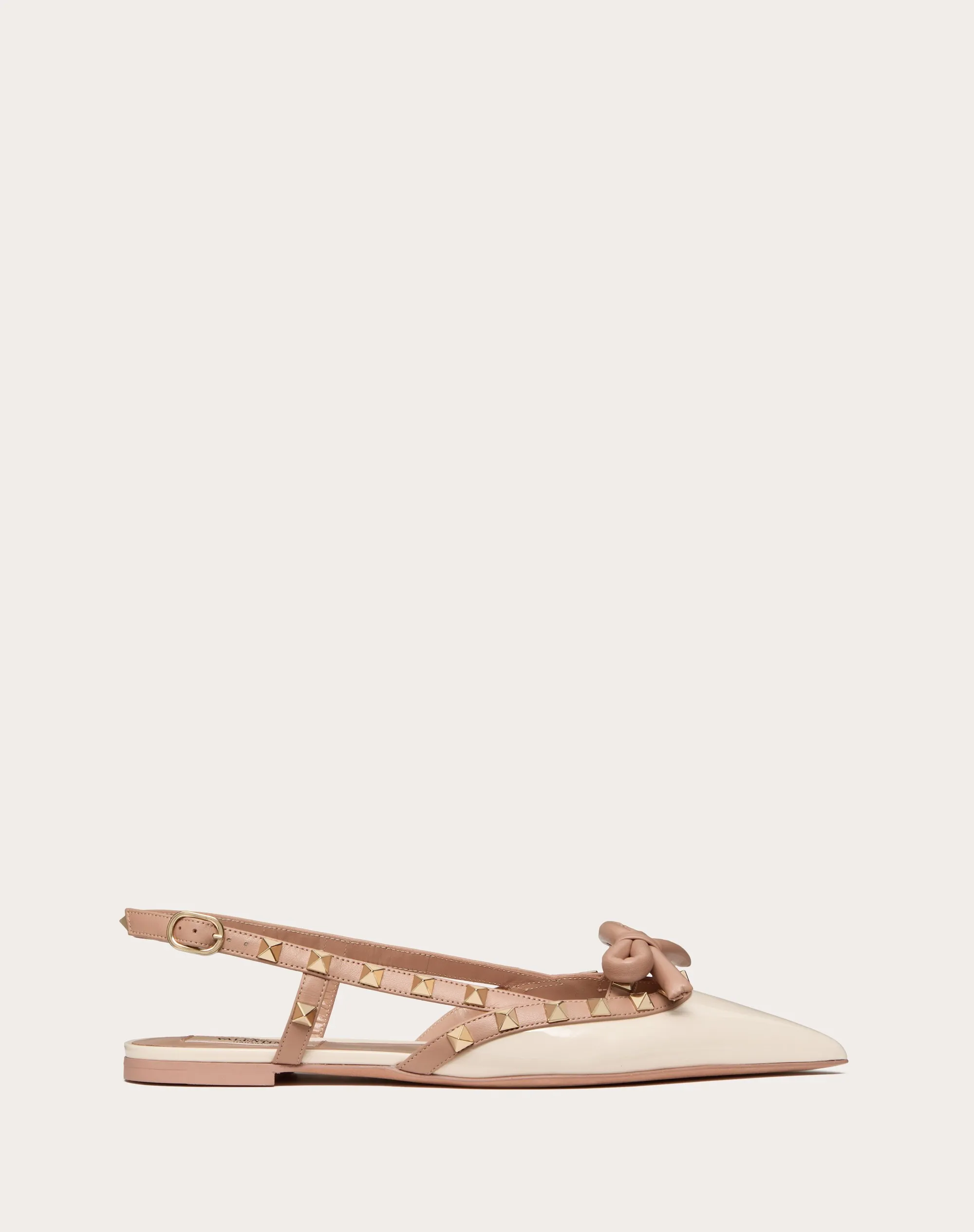 BALLERINA SLINGBACK ROCKSTUD BOW IN VERNICE