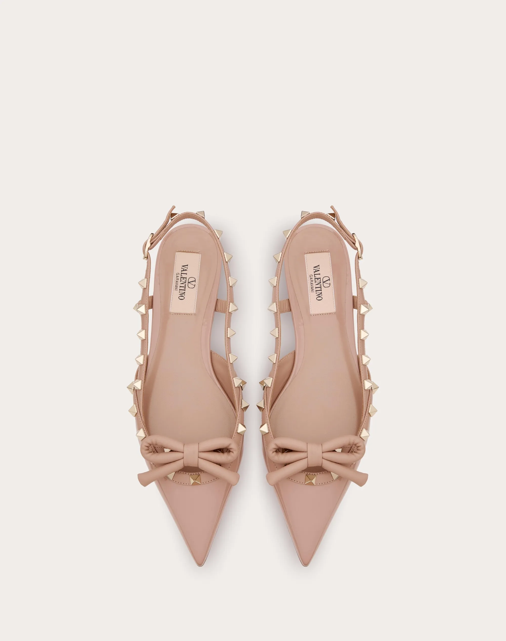 BALLERINA SLINGBACK ROCKSTUD BOW IN VERNICE
