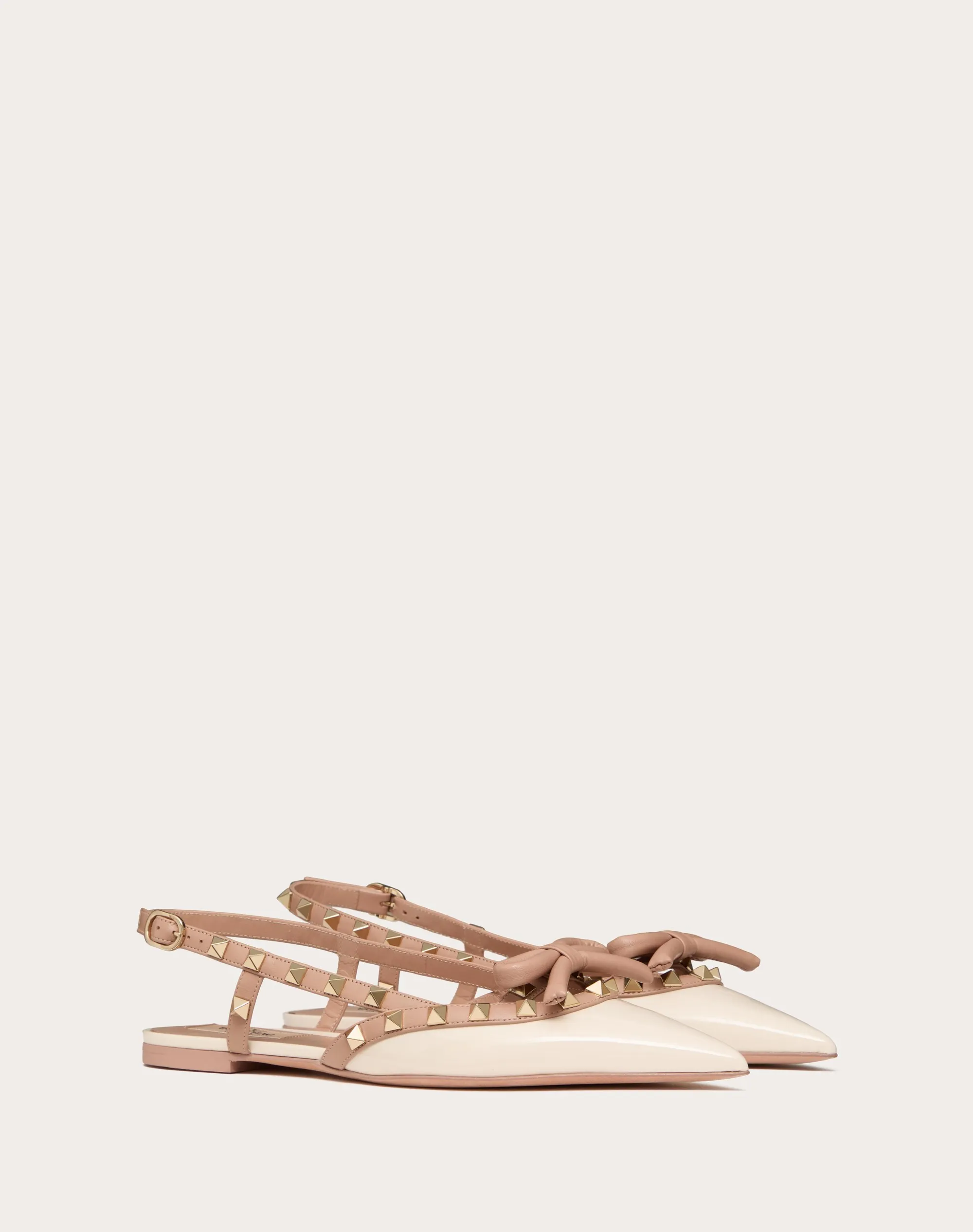 BALLERINA SLINGBACK ROCKSTUD BOW IN VERNICE