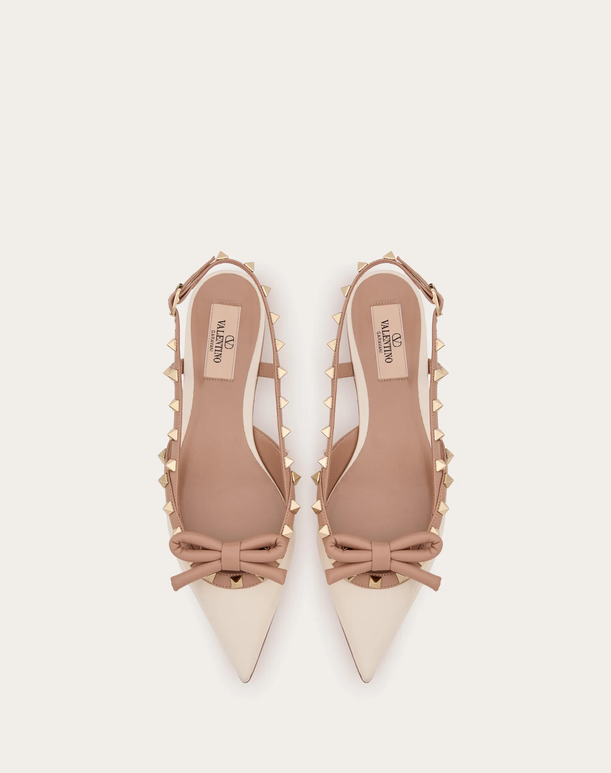 BALLERINA SLINGBACK ROCKSTUD BOW IN VERNICE