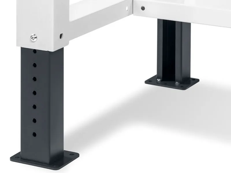 Banco da lavoro regolabile Fami WORK2001 200cm con piano in legno e cassetto