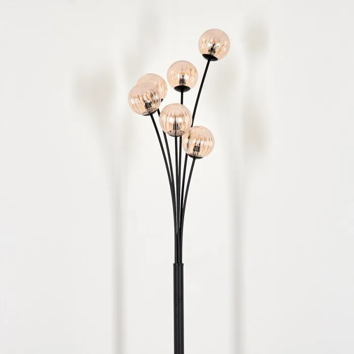 Bernado Lampada da terra - Vetro 10 cm Ambrato, 6-Luci