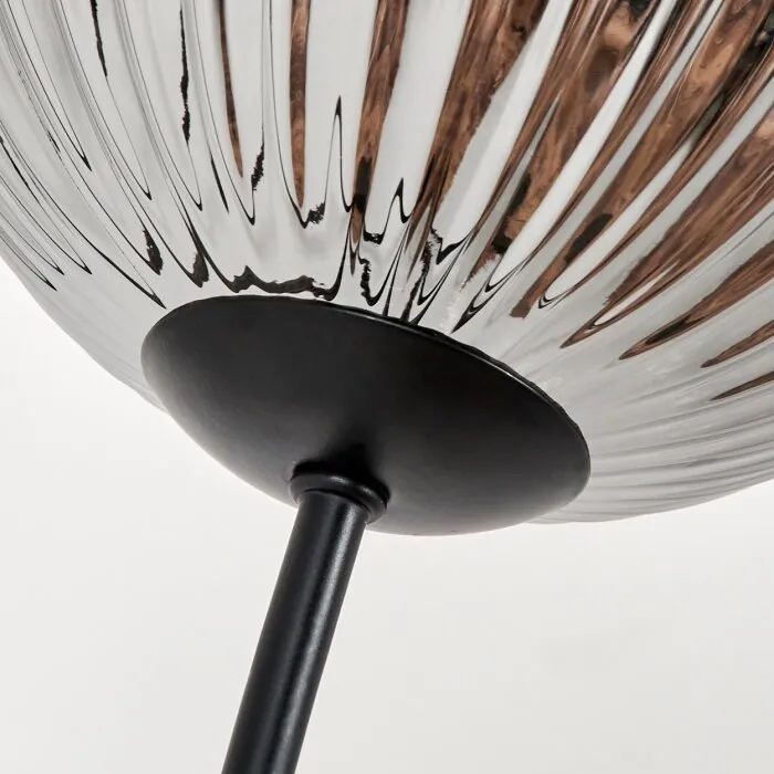 Bernado Lampada da terra - Vetro 15 cm Grigio fumo, 3-Luci