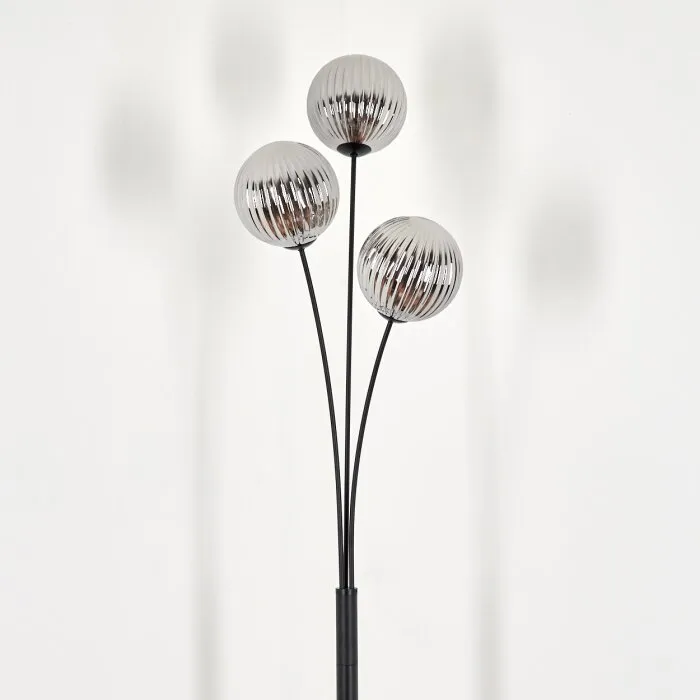Bernado Lampada da terra - Vetro 15 cm Grigio fumo, 3-Luci