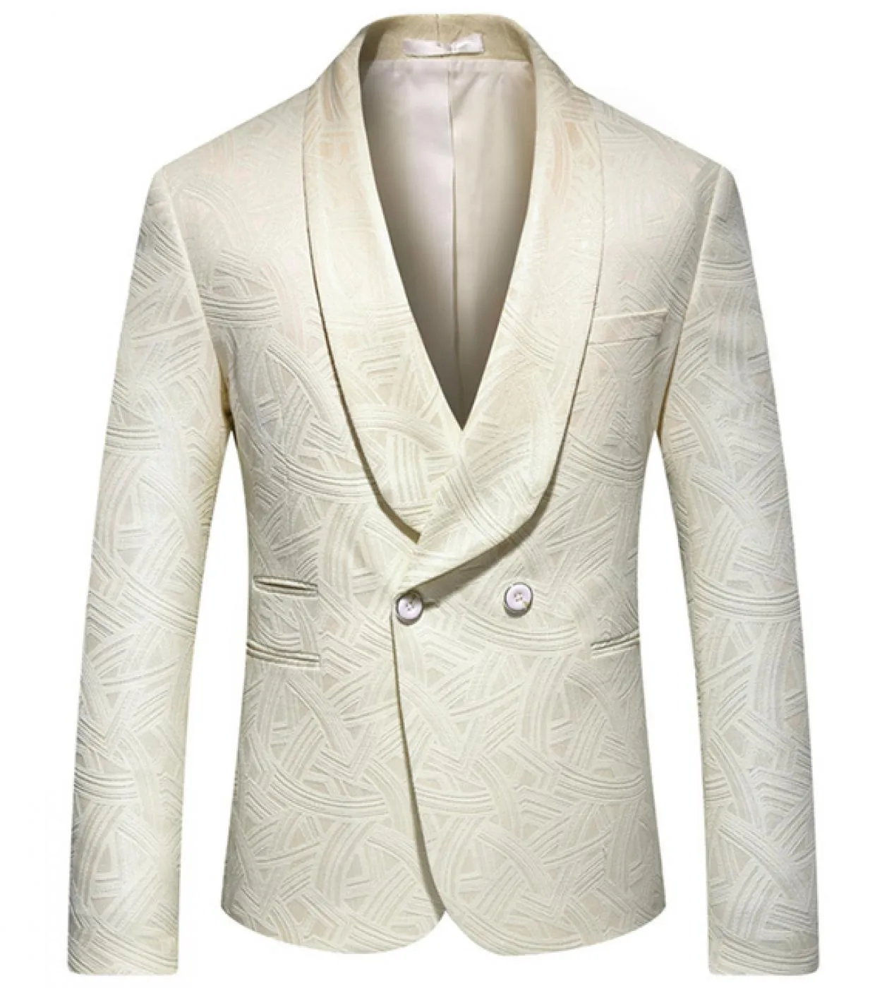 Blazer da sposa beige blu cielo per uomo Collo a scialle Giacca da uomo doppio petto Giacca da ballo Prom Party Blazer Club Stag