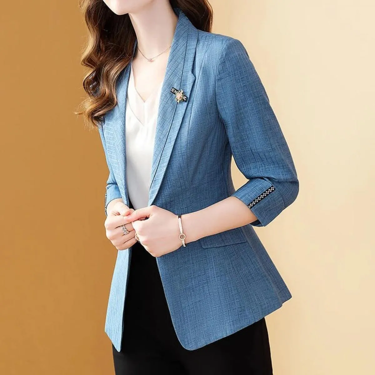 Blazer estivo Blu Donna Giacca estiva da donna Blazer Blu Blazer estivo femminile