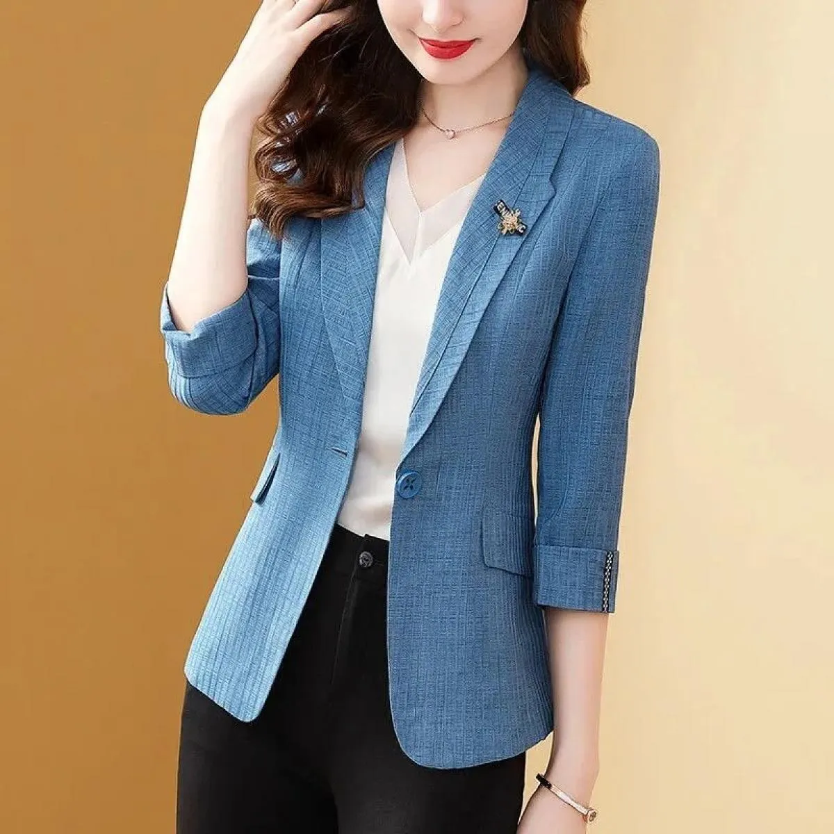 Blazer estivo Blu Donna Giacca estiva da donna Blazer Blu Blazer estivo femminile