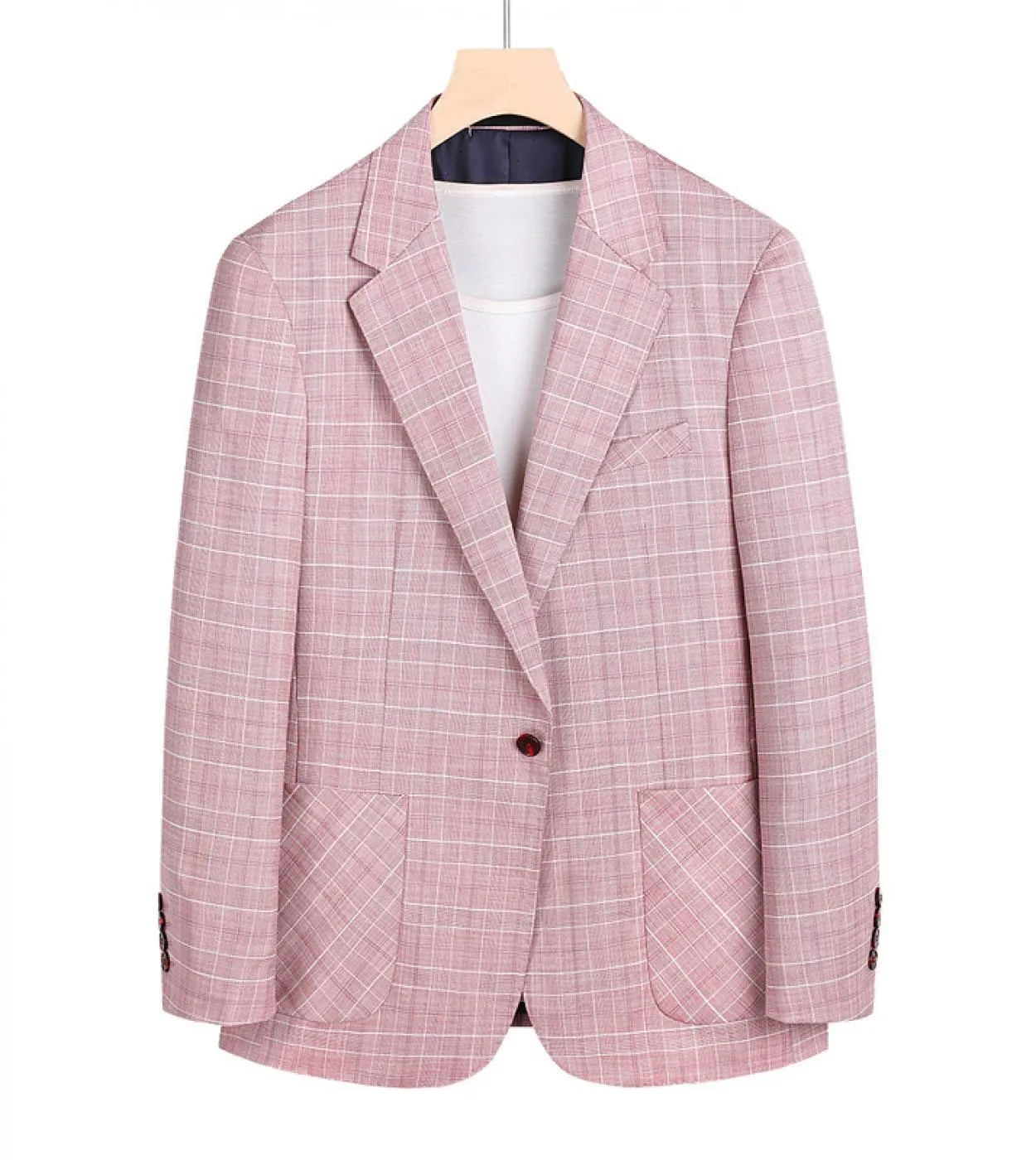 Blazer formali da sposa per uomo Blazer elegante ed elegante Hombre Giacca da blazer floreale scozzese a righe di grandi dimensi