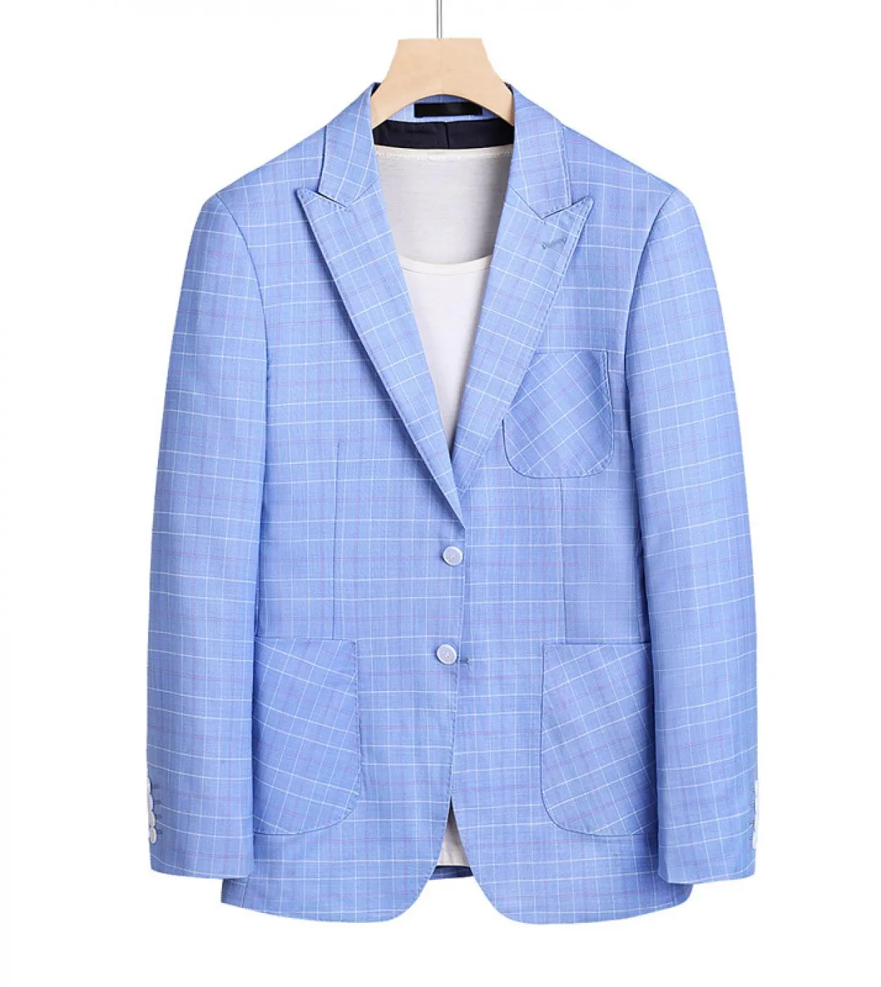 Blazer formali da sposa per uomo Blazer elegante ed elegante Hombre Giacca da blazer floreale scozzese a righe di grandi dimensi