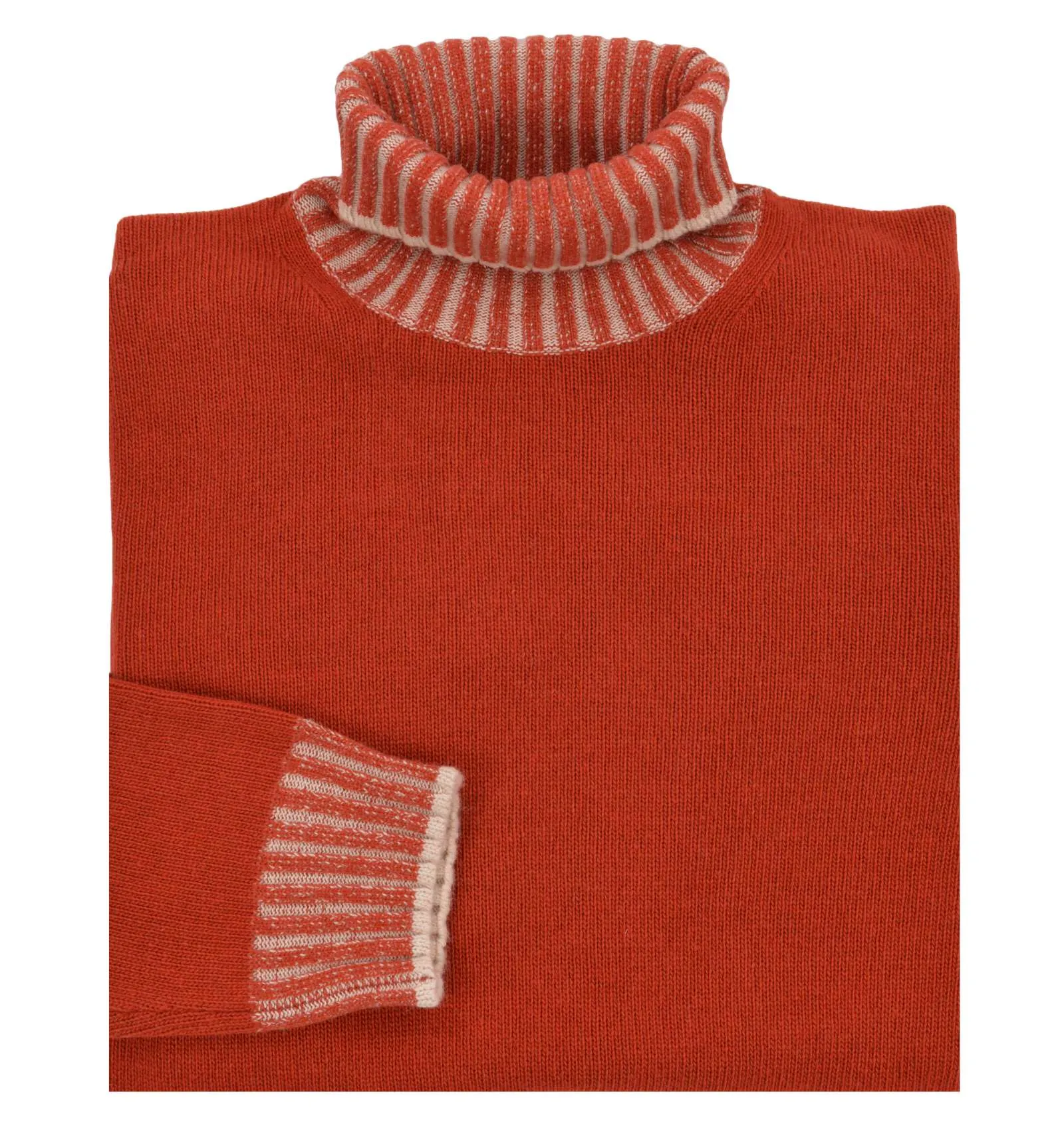 BLOCK23 uomo maglia pullover dolcevita rosso cashmere M 0733 D 04309