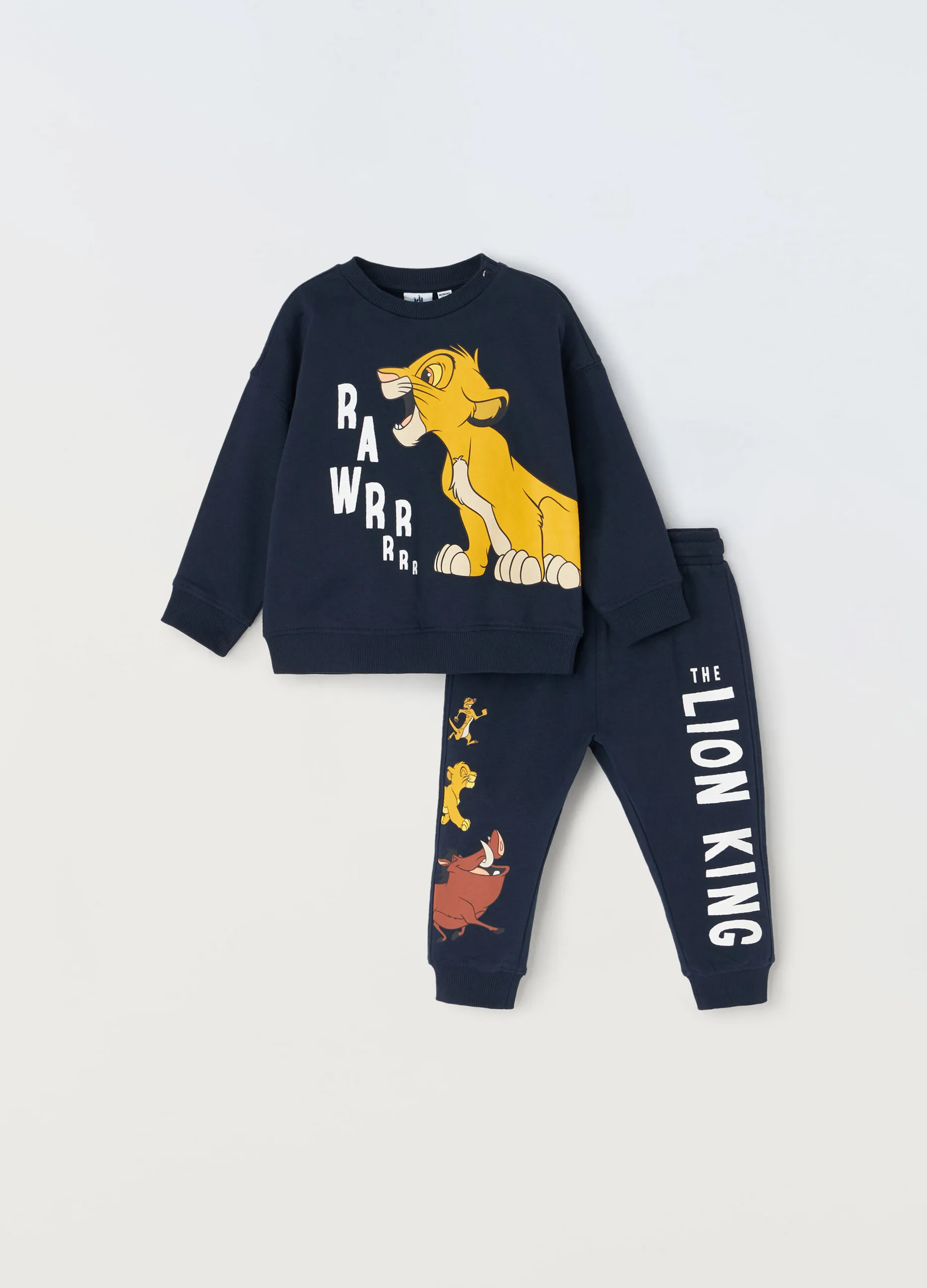BLUKIDS  Jogging set in felpa di puro cotone neonato