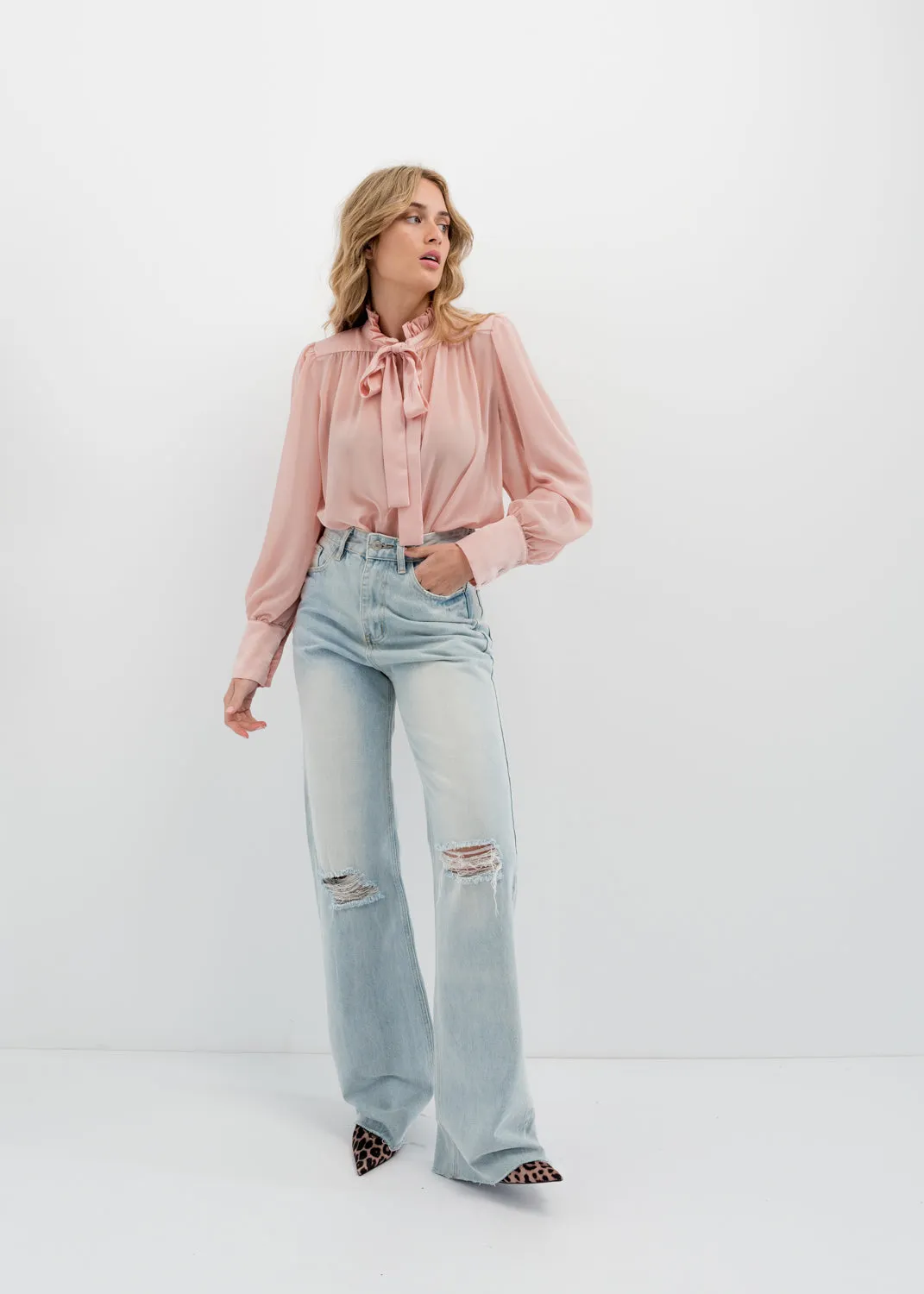 Blusa imbottita sulle spalle