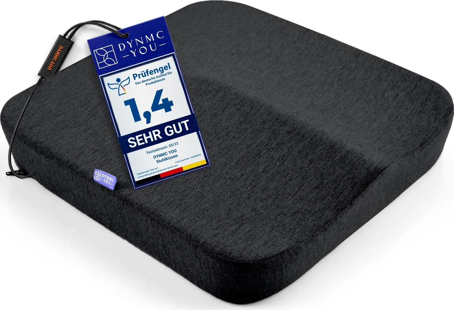 Bonmedico Cuscino Antidecubito - Cuscino Ortopedico Posturale per Casa, Ufficio e Auto - Rialzo per Sedia Ergonomico in Memory F