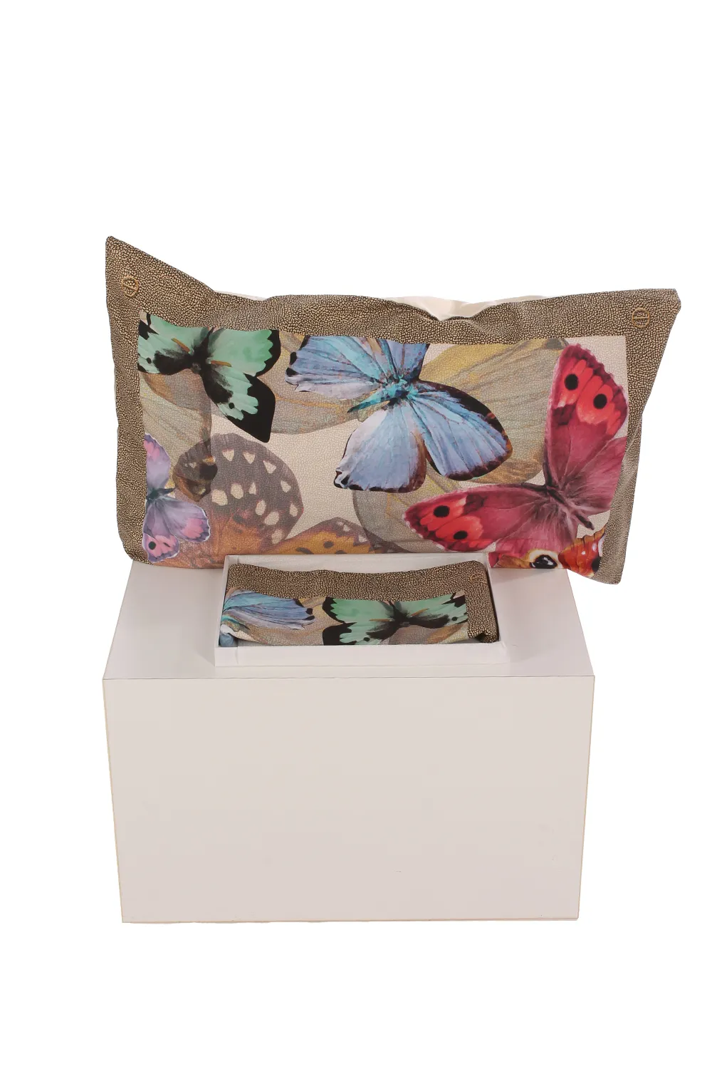 BORBONESE | COPPIA FEDERE BUTTERFLY IN RASO DI COTONE - Punto Blu