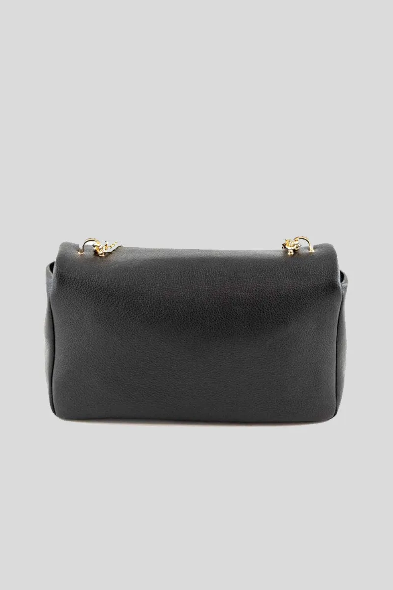 Borsa Rectangular Plaque Pu - Nero