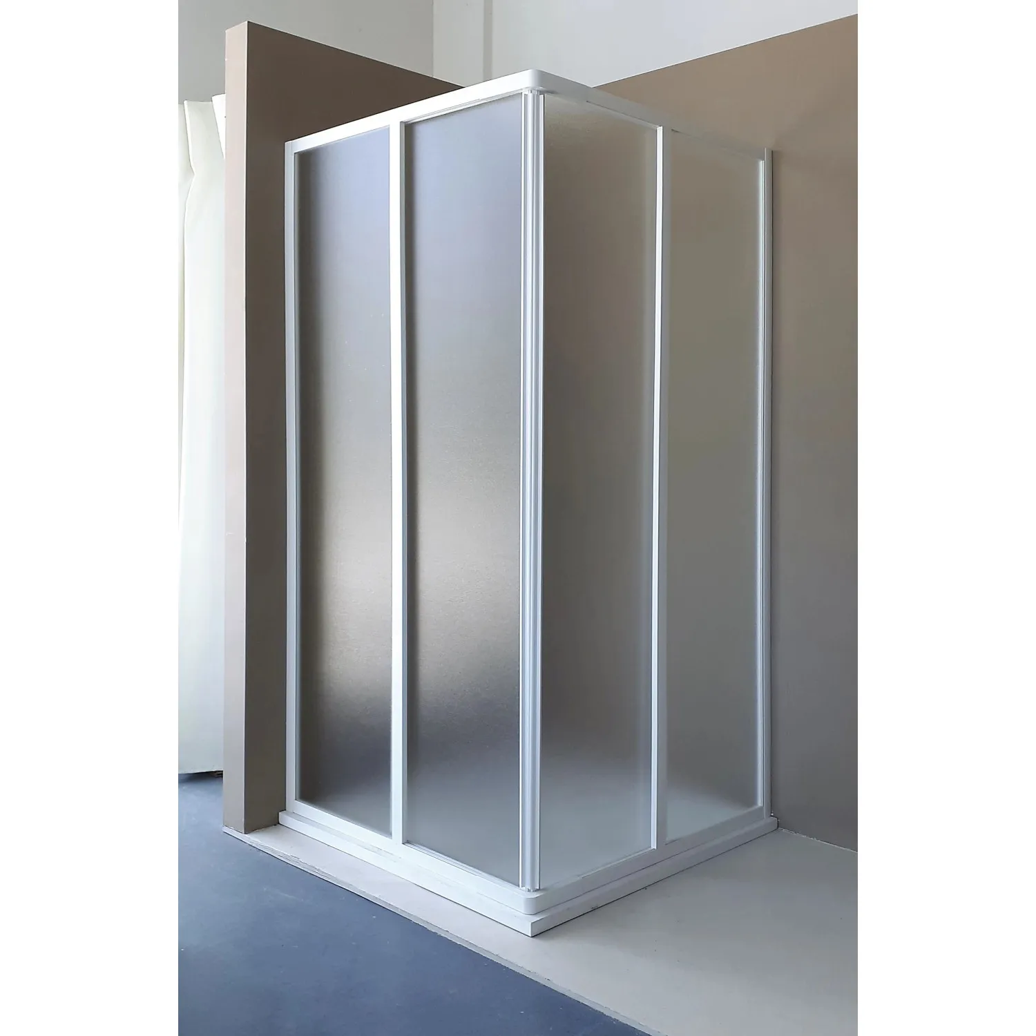Box doccia angolo 4 ante scorrevole 68/79 cm bianco