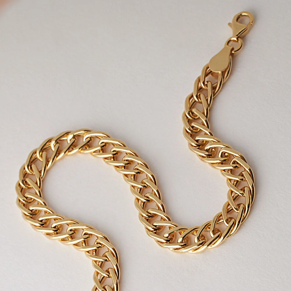 Bracciale Catena Oro Uomo Oro Giallo 750/1000 Maglia Fantasia 21 cm 1687645