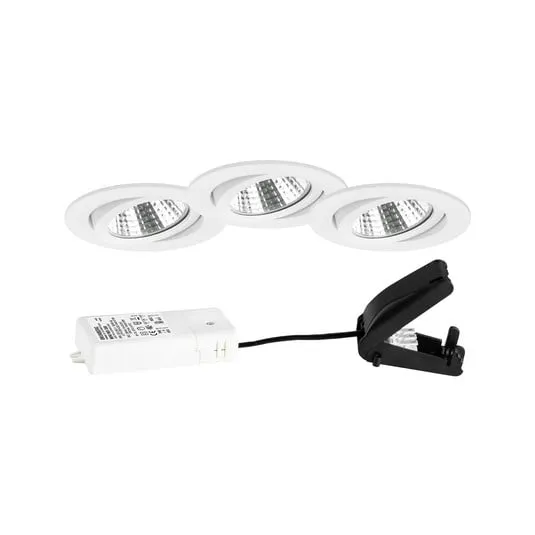 BRUMBERG BB03 Scatola di connessione dimmerabile rotonda, 3 pezzi, bianco