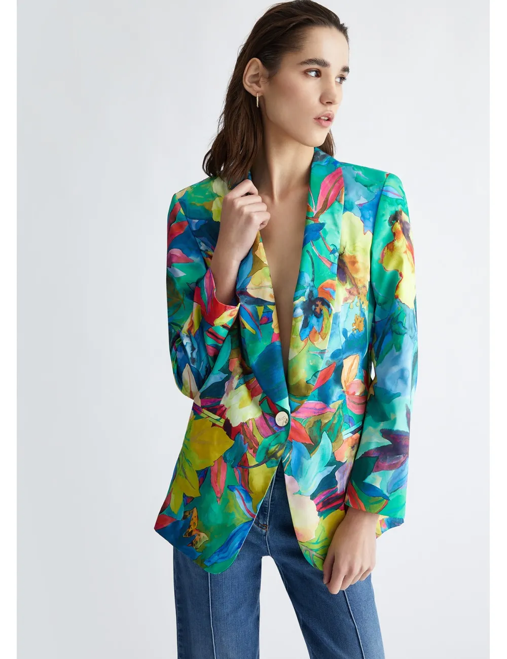 CA4429 GIACCA DONNA A FIORI LIU JO BLAZER FANTASIA WOMAN COLORATO GIACCHE FIORE