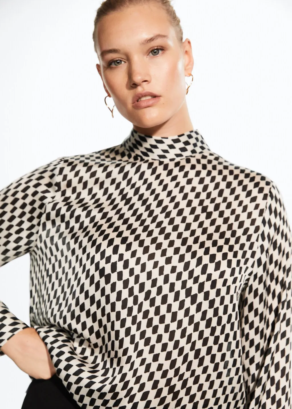 Camicia a quadri con fiocco