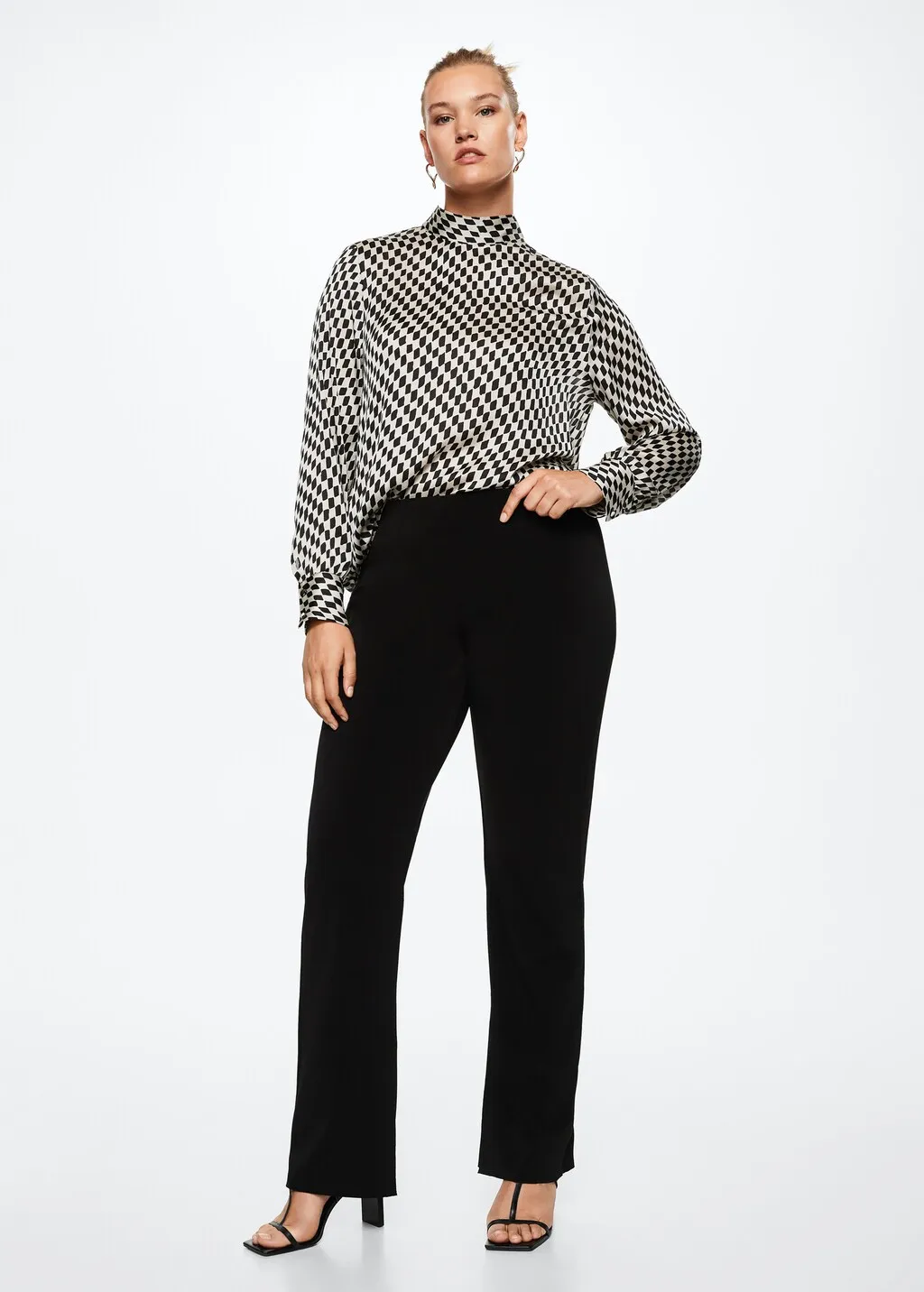 Camicia a quadri con fiocco