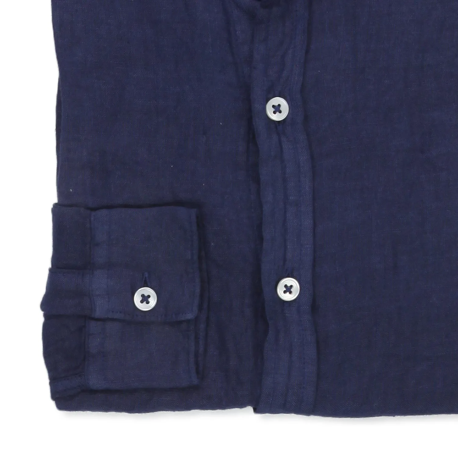Camicia Coreana Blu Di Lino Bambino E Teen