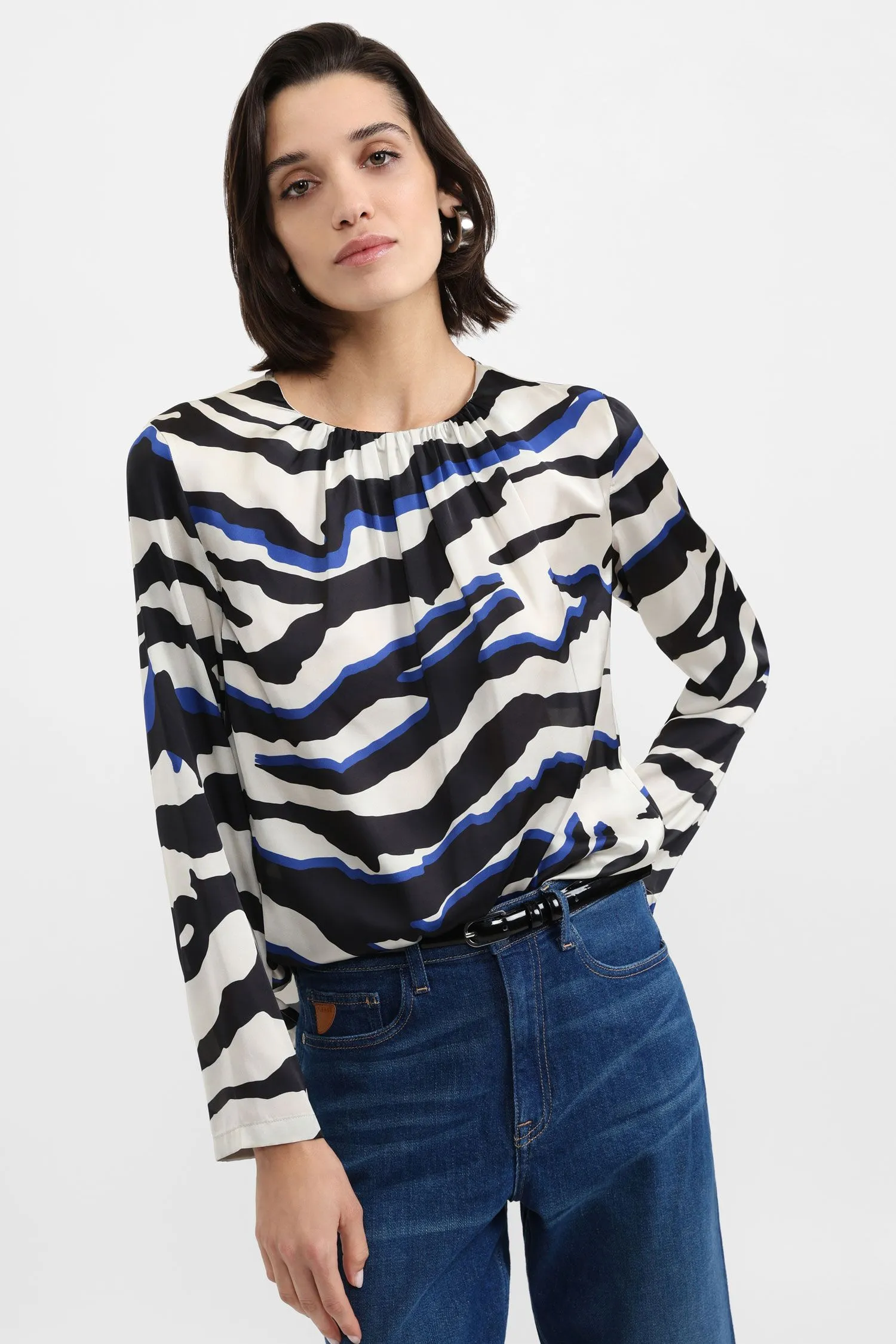  Camicia maniche lunghe con stampa 