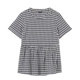camicia mezza manica fantasia quadretto dc97s7 donna ragno 