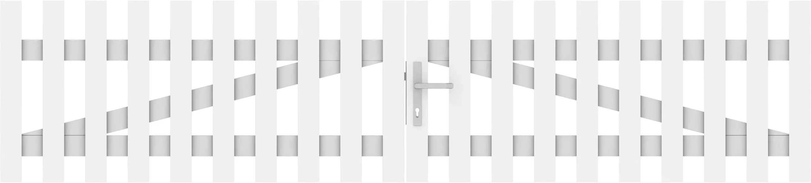 Cancello doppio Longlife Cara bianco 310x70 cm