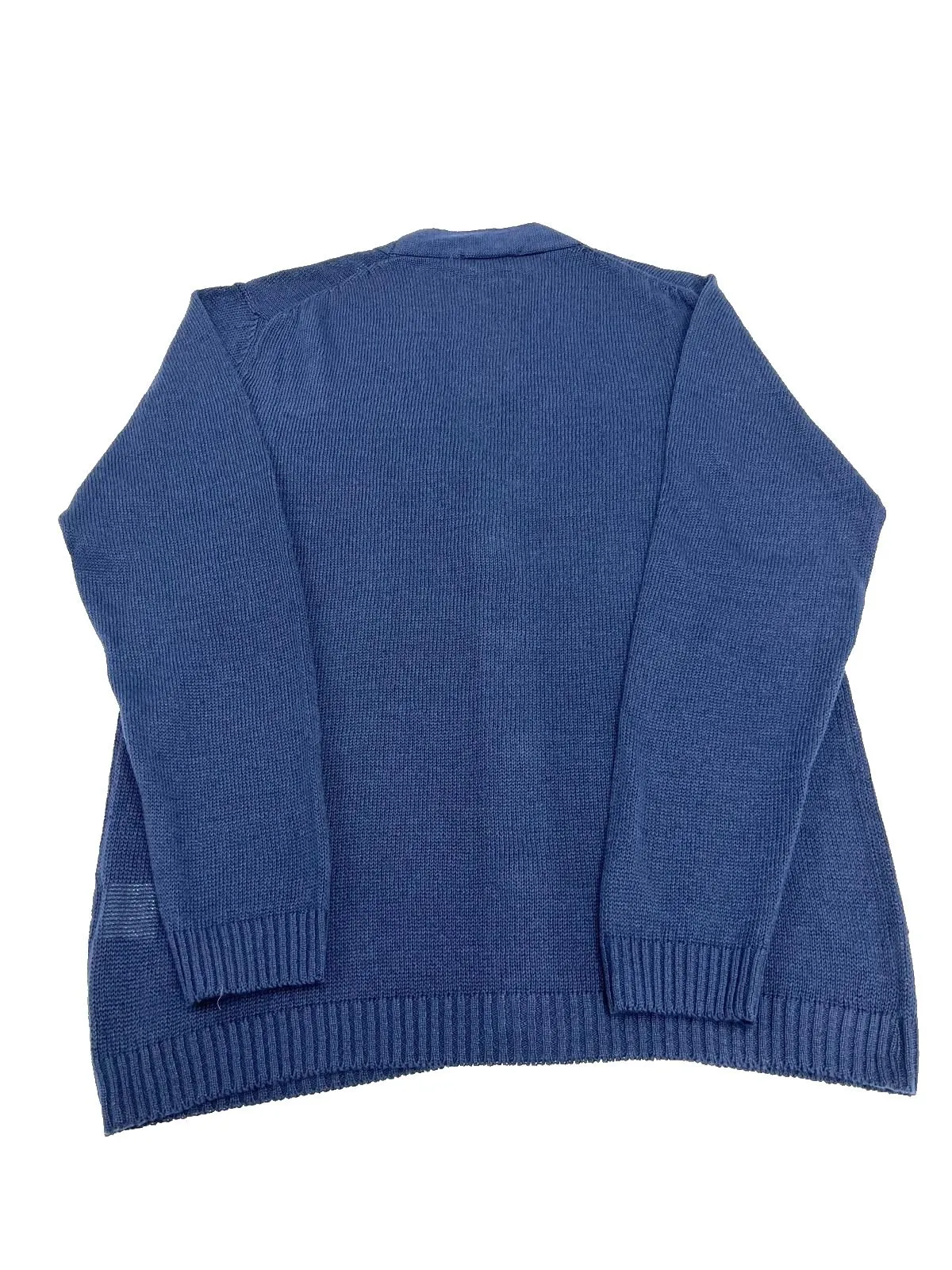 CARDIGAN BLU IN LINO E COTONE