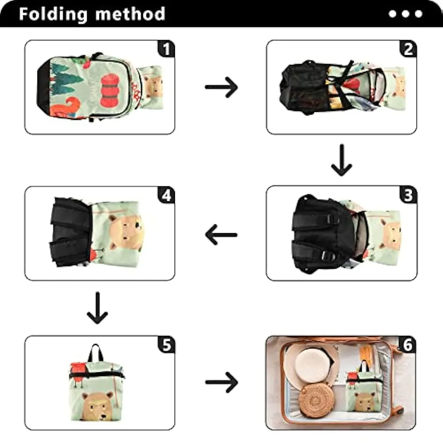 Cartone animato amaretti leggero pieghevole escursionismo zaino 22L borsa da viaggio casual zaino per arrampicata campeggio escu