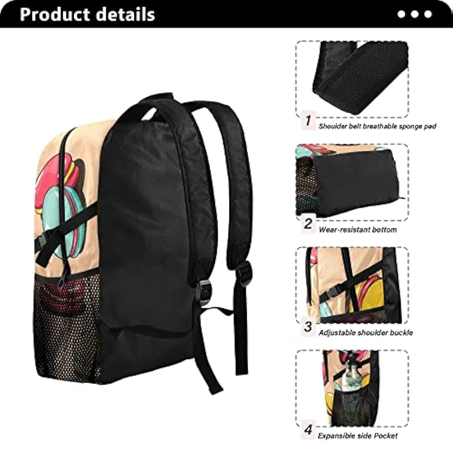 Cartone animato amaretti leggero pieghevole escursionismo zaino 22L borsa da viaggio casual zaino per arrampicata campeggio escu