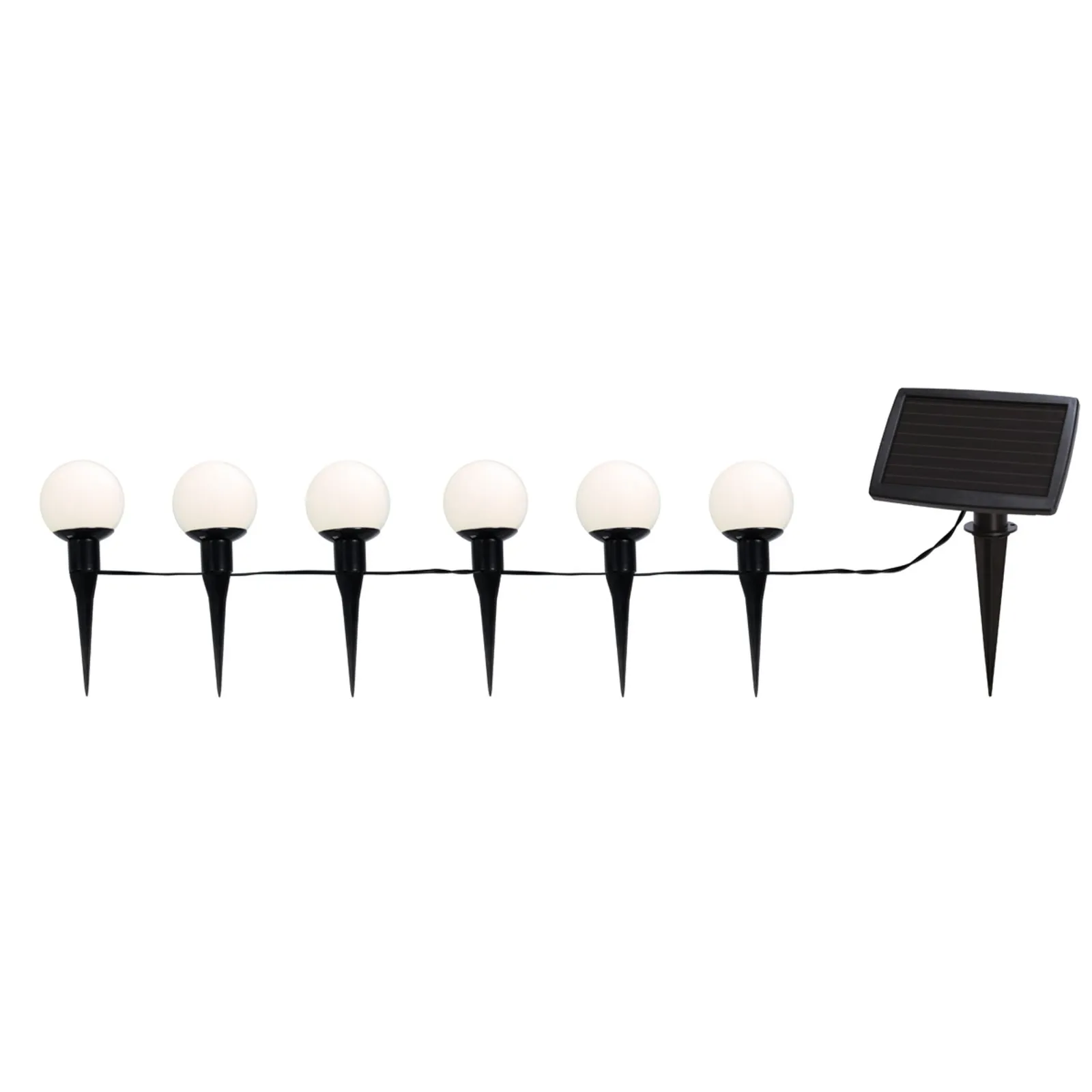 Catena luminosa solare LED con 2 globi solari